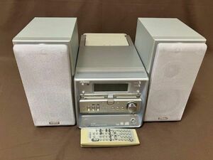 Victor ビクター JVC UX-W50-S シルバー CD/ダブルMD/カセット/FM/AM コンポ
