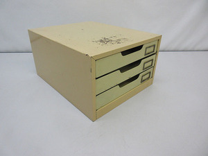 ★sb0130　LION　レターケース　3段引き出し　A4　スチール製　ライオン　レターラック　書類ケース　オフィス用品　事務用品　書類棚 収納