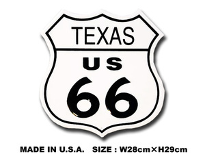 アメリカンブリキ看板 U.S. ROUTE66 -テキサス- アメリカ雑貨 アメリカン雑貨 サインプレート