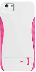 即決・送料込)【スタンド機能付きケース】Case-Mate iPhone SE(第一世代,2016)/5s/5 POP! with Stand Case White/Neon Pink
