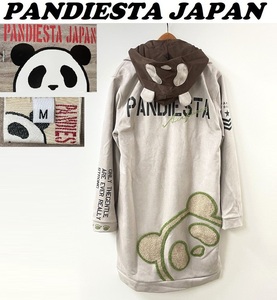 未使用 /M/ PANDIESTA JAPAN ベージュ パンダフェイクスウェードロングWライダースパーカー メンズ レディース タグ 羽織物 パンディエスタ