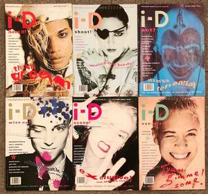 ■i-D MAGAZINE No.37/38/39/40/41/42 1986年 6冊セット 英雑誌 洋書 イギリス ロンドン