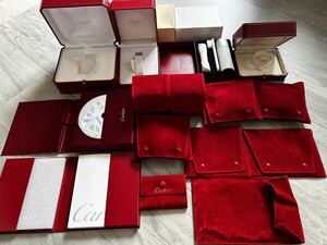 カルティエ Cartier 空箱 BOX 時計ケース　箱　ボックス　腕時計　修理袋　クリーナー　付属品　冊子　セット　