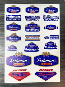 ★アウトレットセール★新品 ロスマンズ Rothmans RACING MotoGP 21 x 30 cm NSR レーシング ステッカー シール デカール アクセサリー