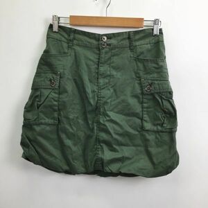 Dickies/ディッキーズ ミニスカート バルーンスカート 裏地あり コットン100％ カーキ サイズＬ レディース