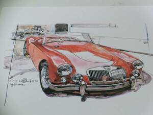 bowイラスト-013//MG-A モーリス / MG-A Morris //British Leyland/-013 //最後の１枚