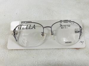 k0101-51★未使用 展示品 メガネフレーム 眼鏡 SEIKO STELLA SE-6005 VI Ti-P ハーフリム / デッドストック 54□16-140