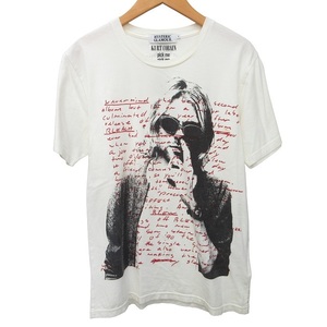 ヒステリックグラマー HYSTERIC GLAMOUR Kurt Cobain カートコバーン プリント Tシャツ カットソー 0211CT10 半袖 白 ホワイト S 1019 STK