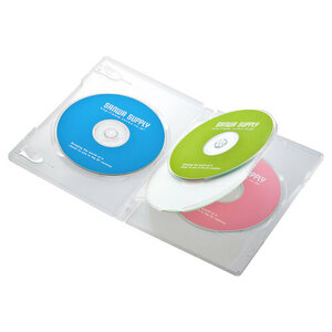 DVDトールケース 4枚収納 10枚セット クリア 一般的なセルDVDと同じ厚さ14mm サンワサプライ DVD-TN4-10CL 送料無料 新品