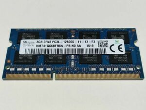 【動作確認済み】hynix ノートPC用 メモリー DDR3L-1600 PC3L-12800S 8GB×1枚 合計8GB 動作確認済 1週間保証 HMT41GS6BFR8A【1519】