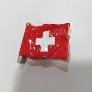 ビンテージ Swiss Switzerland FLAG スイス スイスランド フラッグ 旗 国旗 マグネット 4.3cm [キッチンマグネット 雑貨 飾り物 ウォール] 