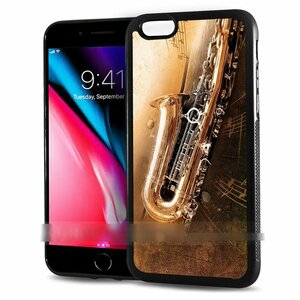 iPhone 6 Plus 6S Plus アイフォン シックス エス プラス サクソフォン 楽譜 スマホケース アートケース スマートフォン カバー