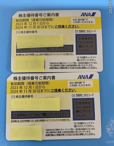 全日空 ANA 株主優待券　2枚 2024年11月30日