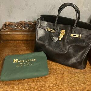 【送料無料】HIGH‐CLASS ハイクラス MIRANO MADE IN ITALY ハンドバック トートバック レザー 鞄 ブラック パドロック 付属●BB05N068