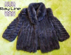 コート レディース TOGU TOHOMINK SAGA FOX サガフォックス ダイドフォックス 毛皮 コート シルバー系 11号 超美品 中古 s02
