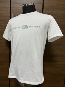 THE NORTH FACE(ザ・ノースフェイス） S/S Exploratory Logo Tee（エクスプロラトリーロゴティー）NT32083 ホワイト M 人気モデル GOLDWIN