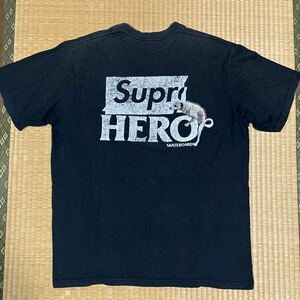 Supreme x ANTI HERO コラボ バクプリ入り box logo Tシャツ 黒L レア Tee アンタイヒーロー スケボー