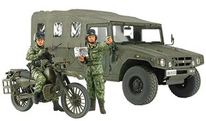 タミヤ 1/35 スケール限定シリーズ 陸上自衛隊 偵察用オートバイ&高機動車