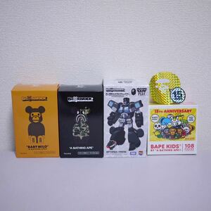 パズル付き A BATHING APE BE@RBRICK TRANSFORMERS 200% CLEVERIN クレベリン ABC CAMO SHARK BABY MILO エイプ ベイプ ベアブリック BAPE