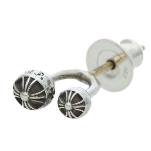 クロムハーツ Chrome Hearts STUD DBL CRSBL/クロスボールダブルスタッド シルバーピアス 中古 SS07