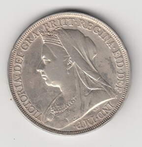 イギリス　1896年　1 Crown　＠１７