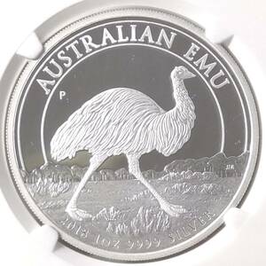 【最高鑑定】 2018年 オーストラリア Emu(エミュー) 1ドル 銀貨 1oz.999 NGC PF70 ウルトラカメオ 発行枚数3000枚 モダン コレクション