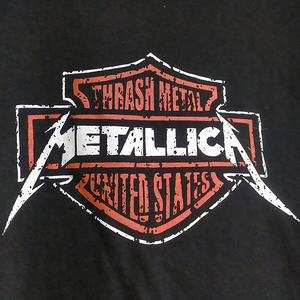 送込　METALLICA・ハーレーダビッドソン　メタリカ・ハーレー　半袖Tシャツ 黒　XLサイズ