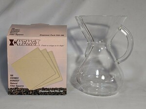 美品　ケメックス　chemex ガラスハンドル　コーヒー　フィルター　ガラス ピッチャー　コーヒーメーカー　CHEMEX