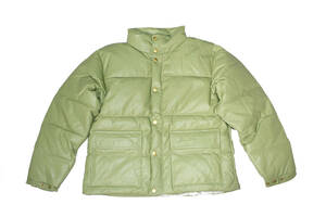 GOLF WANG LEATHER FLAME PUFFY JACKET GREEN