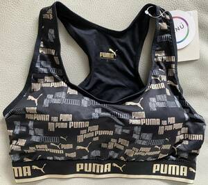 ★新品★puma　プーマ　ロゴプリント　ハーフトップ　スポーツブラ　Lサイズ★