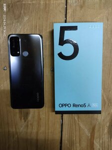 中古 【OPPO】Reno5 A SIMフリー 　シルバーブラック　 Y mobaile版　ディスプレイに傷あり