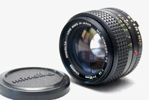 MINOLTA ミノルタ 純正 MC ROKKOR-PG 50mm 高級単焦点レンズ 1:1.4 希少な作動品