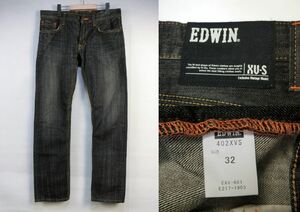 EDWIN EXCLUSIVE VINTAGE エドウィン 402XVS タイトストレート 黒 ブラック デニム ジーンズ W32/F107