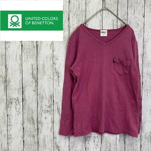 BENETTON Formula★ベネトン フォーミュラ★レディース コットン 長袖 Tシャツ カットソー★サイズLL　3-156