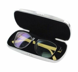 cjx104★メガネケース アルミ ハード シェル 売れ筋 眼鏡 ケース ストライプ めがね ボックス 超軽量 耐衝撃性 シルバー 高強度 新品