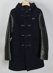 JUNYA WATANABE COMME des GARCONS MAN GLOVERALL ジュンヤワタナベ コムデギャルソン グローバーオール 袖レザー ダッフルコート SS b7801