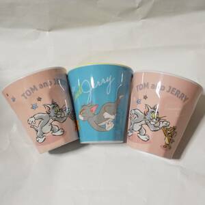 【未使用美品新品】トムとジェリー メラニンカップ 3客 ピンク 水色 