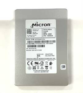 K6051331 Micron SATA 512GB 2.5インチ SSD 1点 【中古動作品】