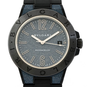 BVLGARI ブルガリ ディアゴノ マグネシウム DG41SMC 自動巻 ブルー メンズ 腕時計 #28935YR