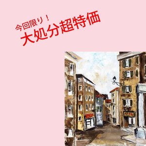 【GINZA絵画館】Ａ．シャプロン　油絵１０号「旧い町」スイス・ジュネーヴ・ムード満点！　V4F8M9R4W