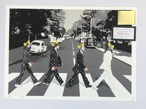 DEATH NYC アートポスター 世界限定100枚 ビートルズ Beatles アビーロード アンディウォーホル モノクロ リボン ヴィトン 現代アート 