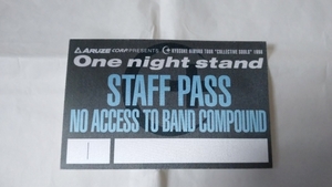 氷室京介 One night stand STAFF PASSシール