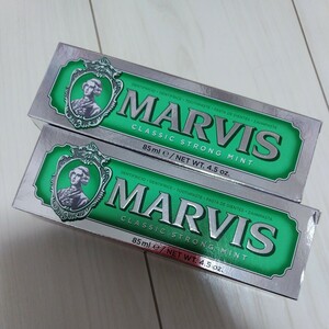 ★新品★MARVIS　マービス　マーヴィス　歯磨き粉　クラシックストロングミント　ストロングミント　ミント　グリーン　85mL　2箱　