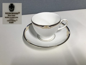 ★WEDGWOOD★カップ＆ソーサー セット★CAVENDISH R4680★イギリス製 英国★洋食器★金彩 金縁 キッチン 食卓 喫茶 カフェ 紅茶 珈琲 435