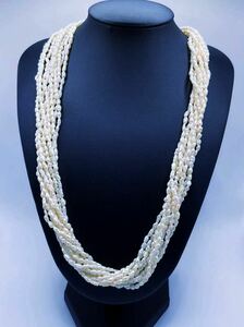 パール　真珠　淡水　10連　ネックレス　silver925 長さ約52cm