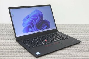 N【i7第8世代】lenovo / ThinkPad X1Carbon 7th / CPU：core i7-8565U@1.80GHz/メモリ：8GB /SSD：512GB / Windows11 Pro