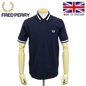 FRED PERRY (フレッドペリー) M2 SINGLE TIPPED FRED FP SHIRT ポロシャツ イングランド製 797-NAVY / SNOW FP388 42