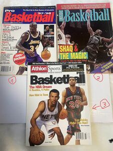 NBA シーズンレビュー本 US誌 3冊 マイケルジョーダン シャキールオニール ジェイソンキッド カールマローン パトリックユーイング