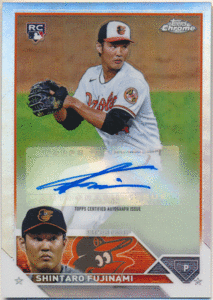 ☆ 藤浪晋太郎 MLB 2023 Topps Chrome RC Rookie Refractor Auto 499枚限定 直筆サイン ルーキーリフオート Shintaro Fujinami