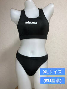 ※在庫一点のみ　MIKASA ビーチバレー用ビキニ水着セット(黒　XLサイズ)